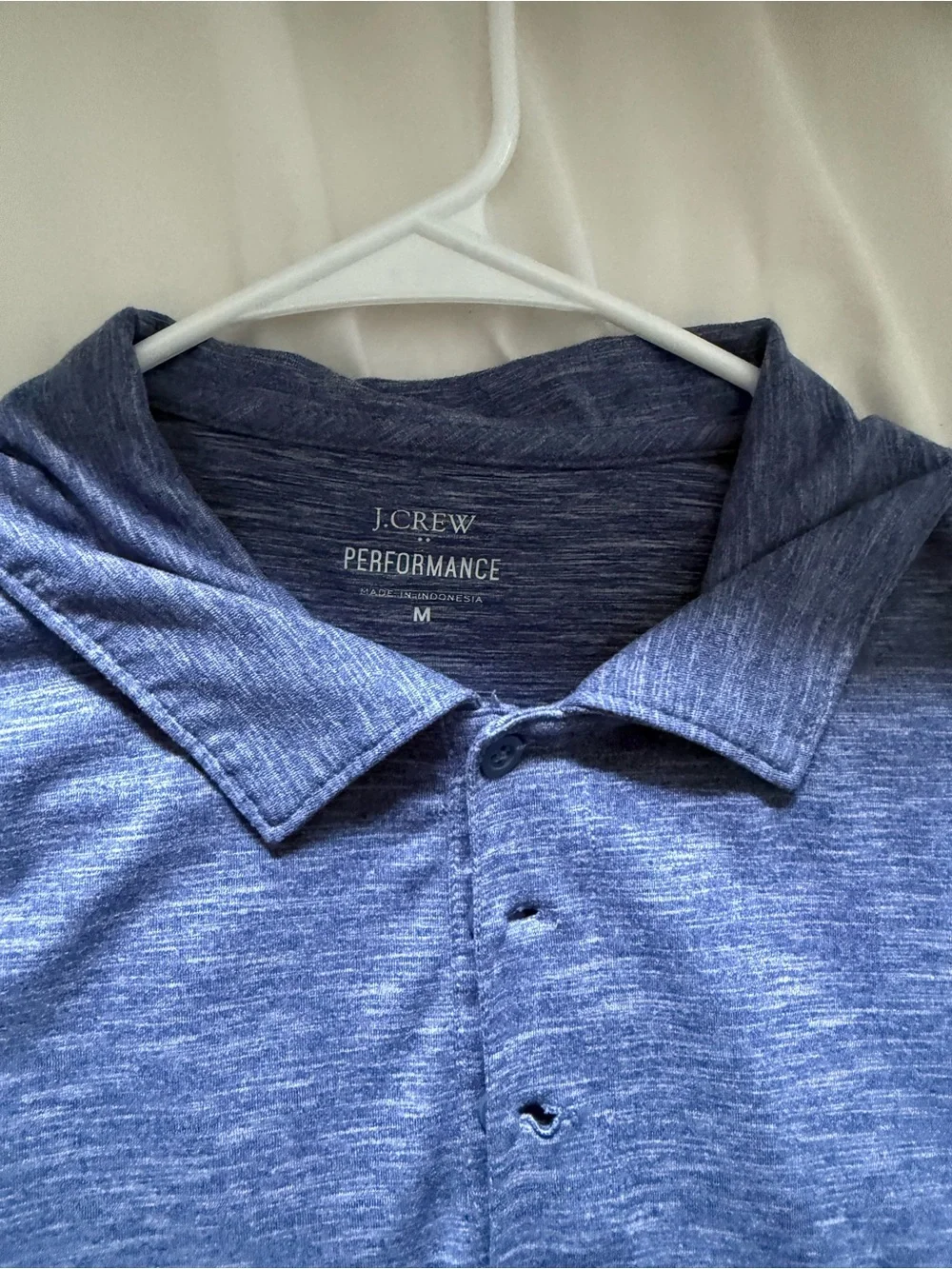 J. Crew Performance Men's Polo in Heathered Navy